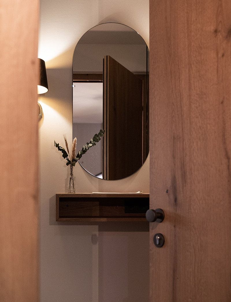  Eintreten in unsere Design-Apartments am Arlberg