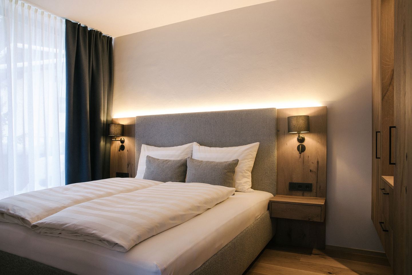 Boxspringbetten in den Appartements St. Anton